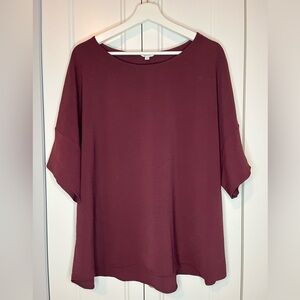 Reitmans Rich Plum Boatneck Tunic Top